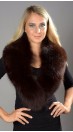 Dark Brown Fox Fur Collar